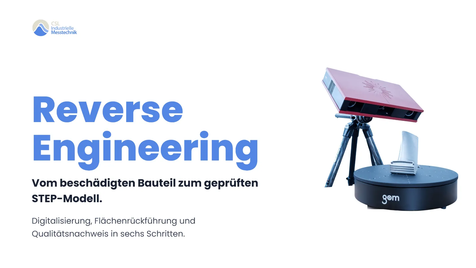 Standbild aus der Prozessanimation: 3D-Scan der Turbinenschaufel