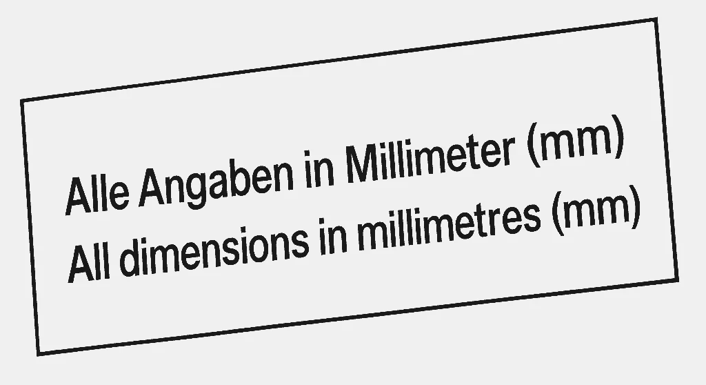 technische Zeichnung mit Bemassung, nah