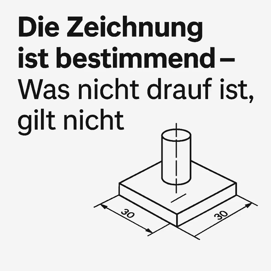 Zeichnung mit Stempel